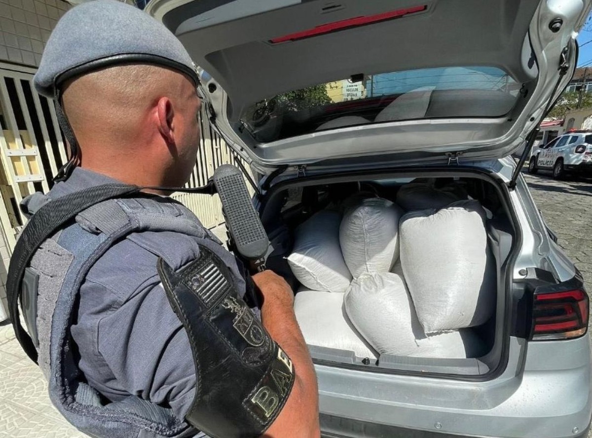 Policiais do Baep prendem homem com meia tonelada de soja furtada em Cubatão, SP | Santos e Região