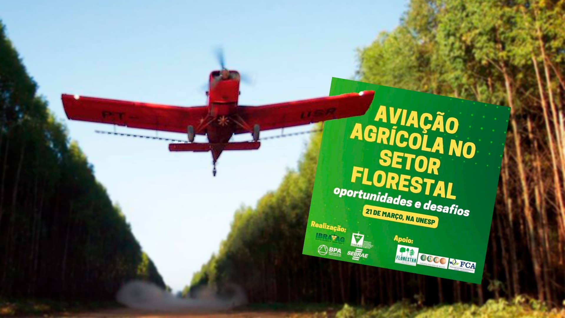 Aviacao agricola na protecao de florestas e tema de seminario