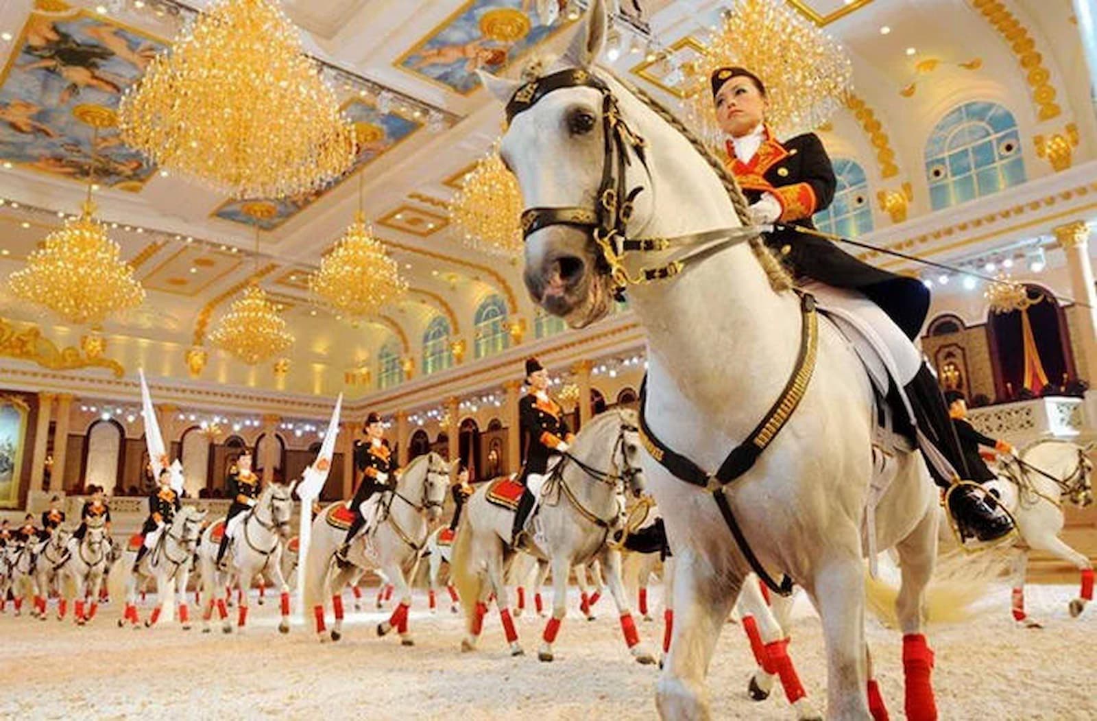 Conheça o único palácio de luxo para cavalos do mundo