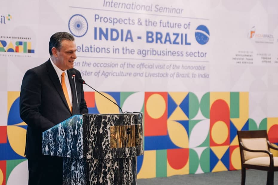 Brasil quer exportar mais proteínas para Índia, diz Fávaro